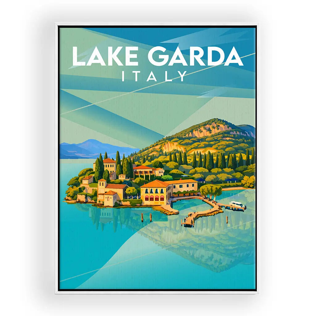 lake-garda leinwand_rahmen_weiss
