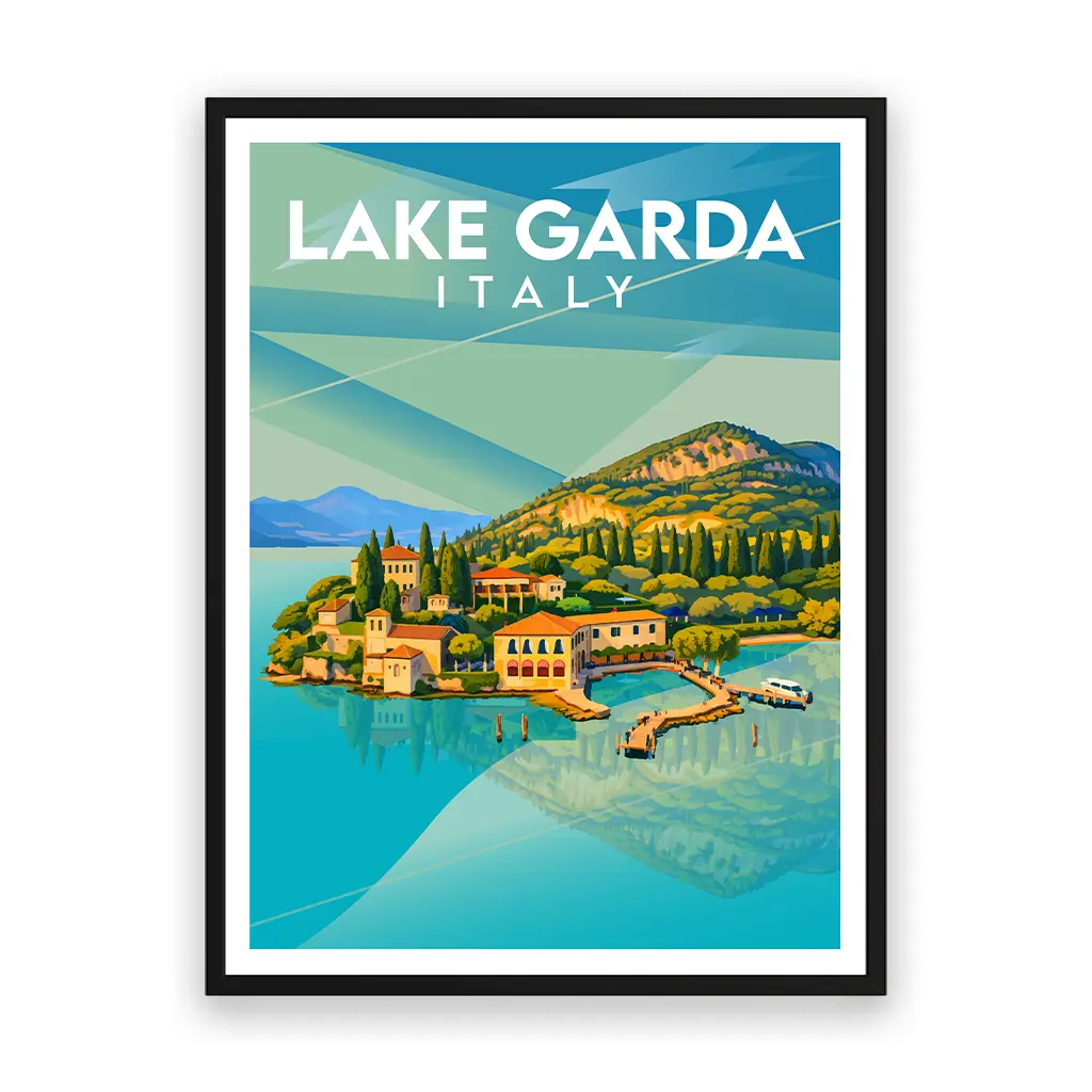 lake-garda poster_rahmen_schwarz