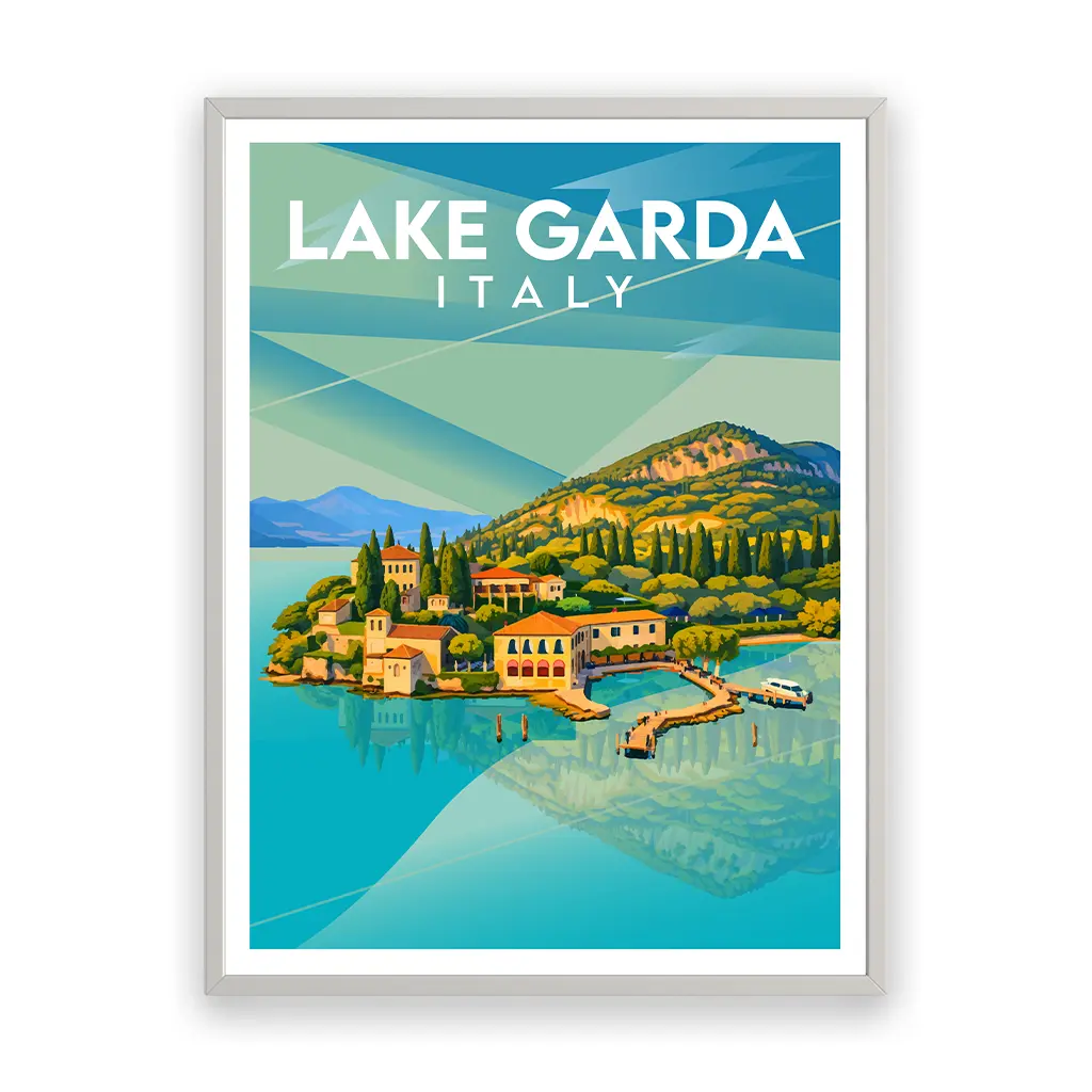 lake-garda poster_rahmen_weiss