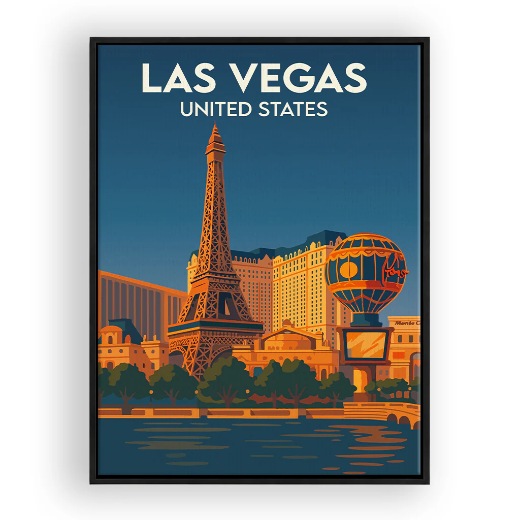 las-vegas leinwand_rahmen_schwarz