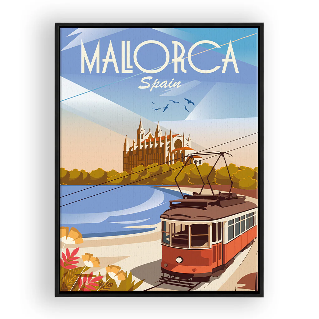 mallorca leinwand_rahmen_schwarz