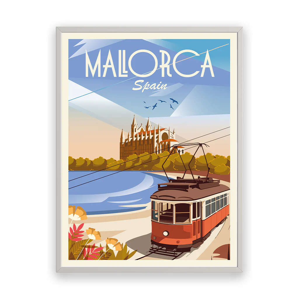 mallorca poster_rahmen_weiss