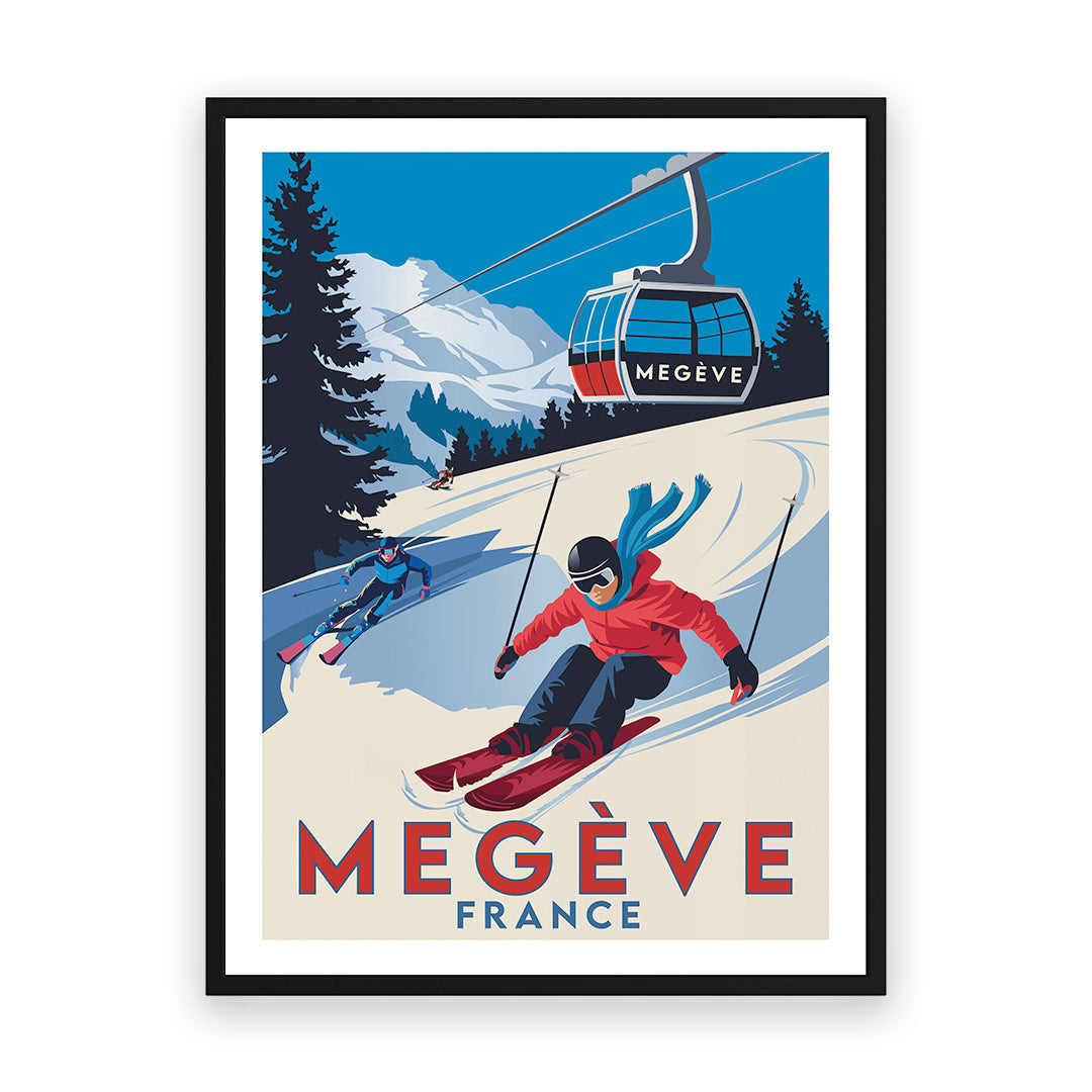 Megève Frankreich Kunstdruck