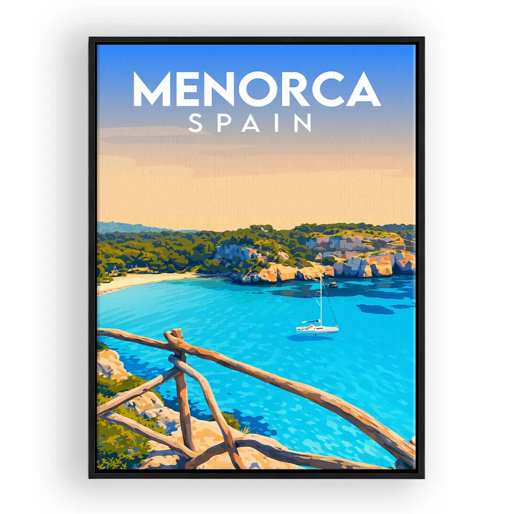 menorca leinwand_rahmen_schwarz