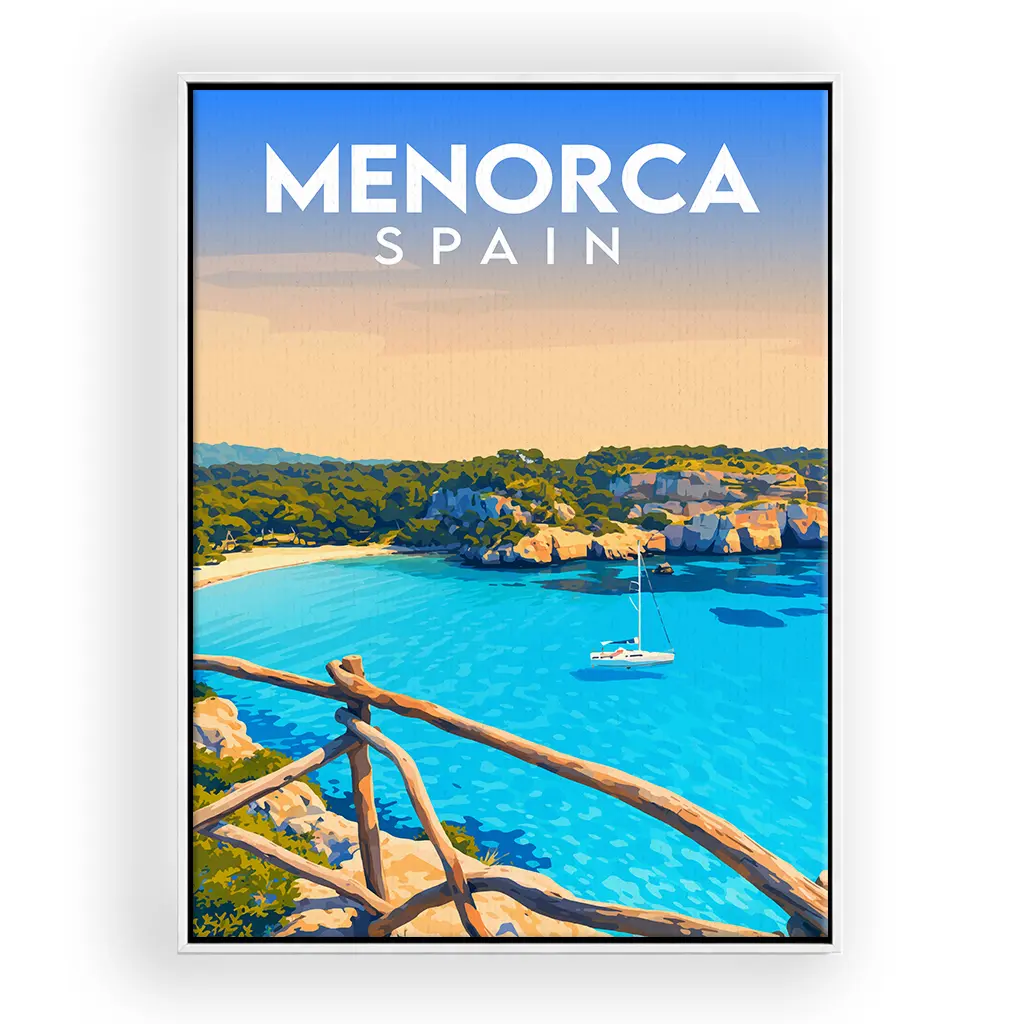 menorca leinwand_rahmen_weiss