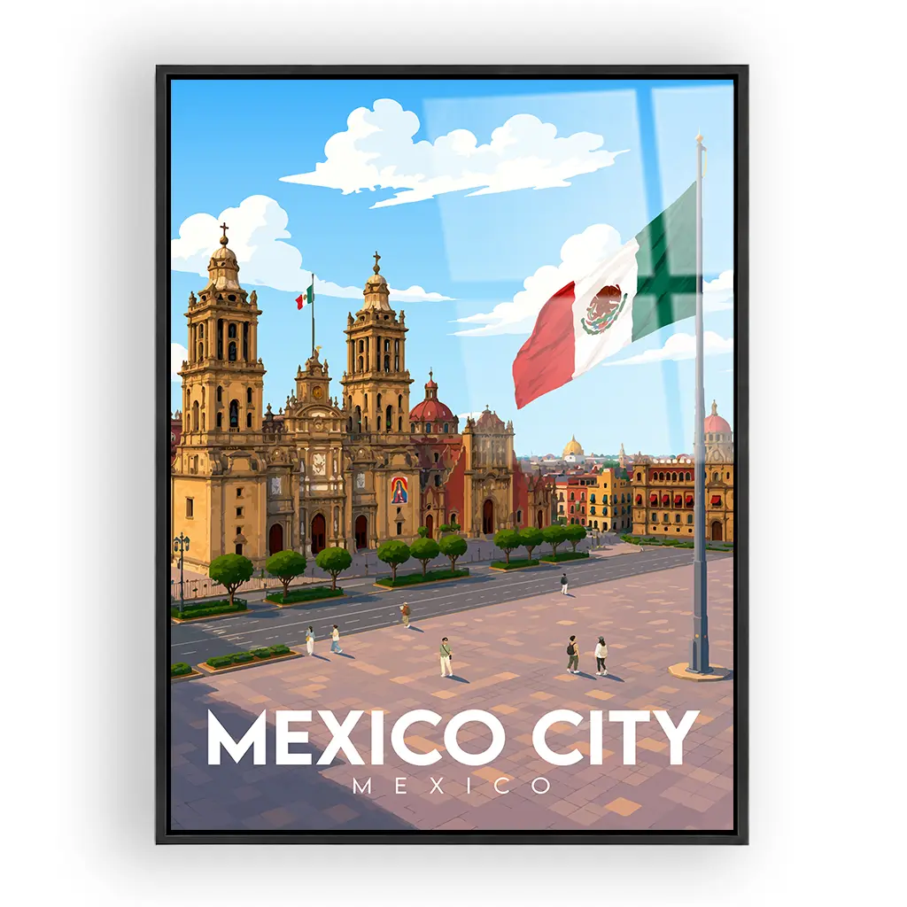 mexico-city acryl_rahmen_schwarz