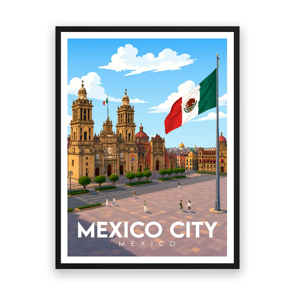 mexico-city poster_rahmen_schwarz