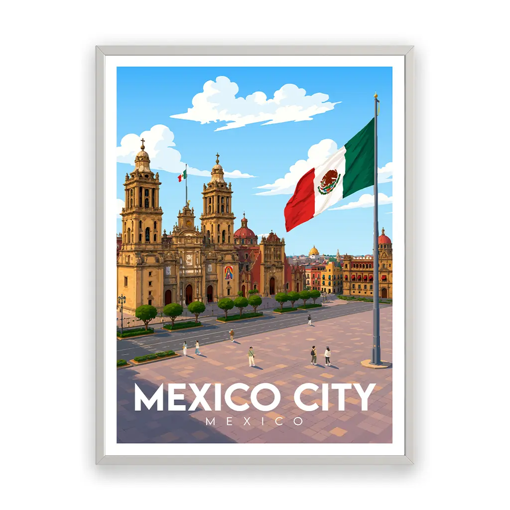 mexico-city poster_rahmen_weiss