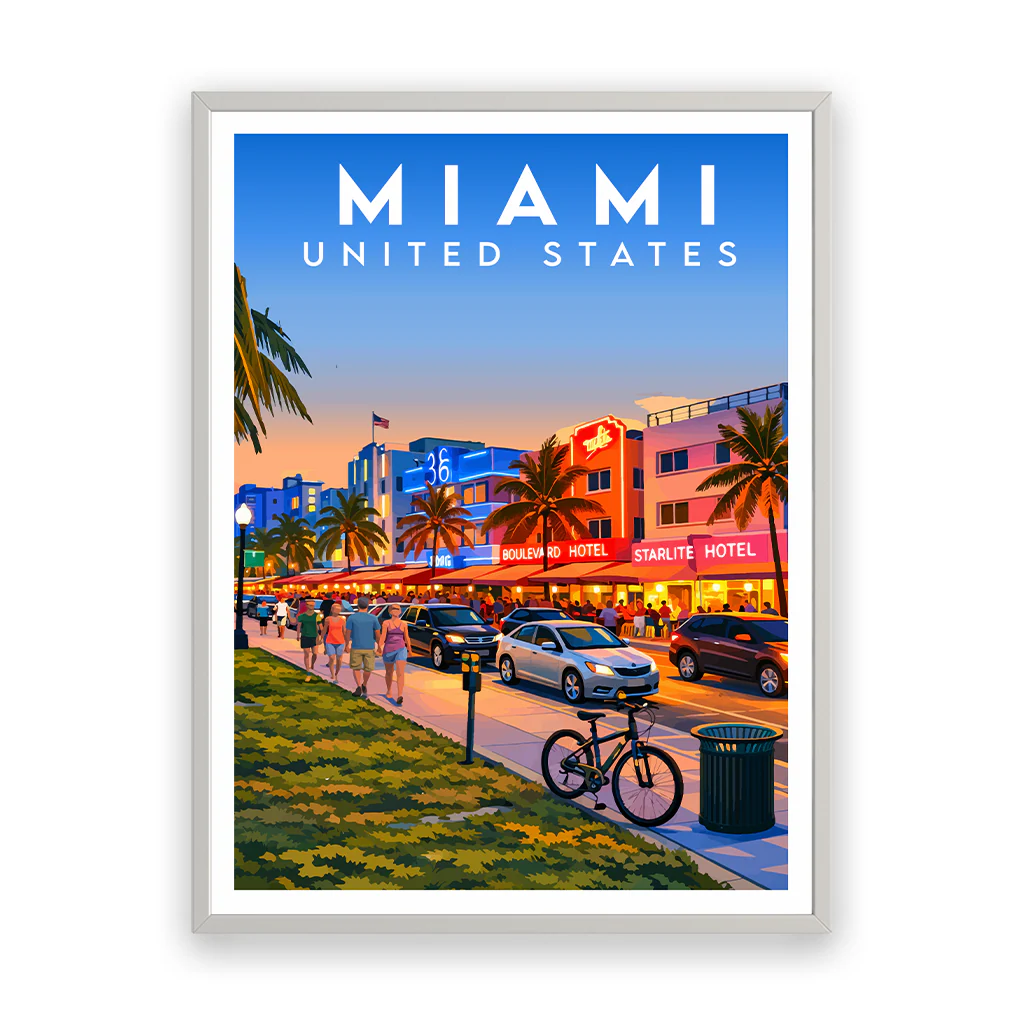 miami poster_rahmen_weiss