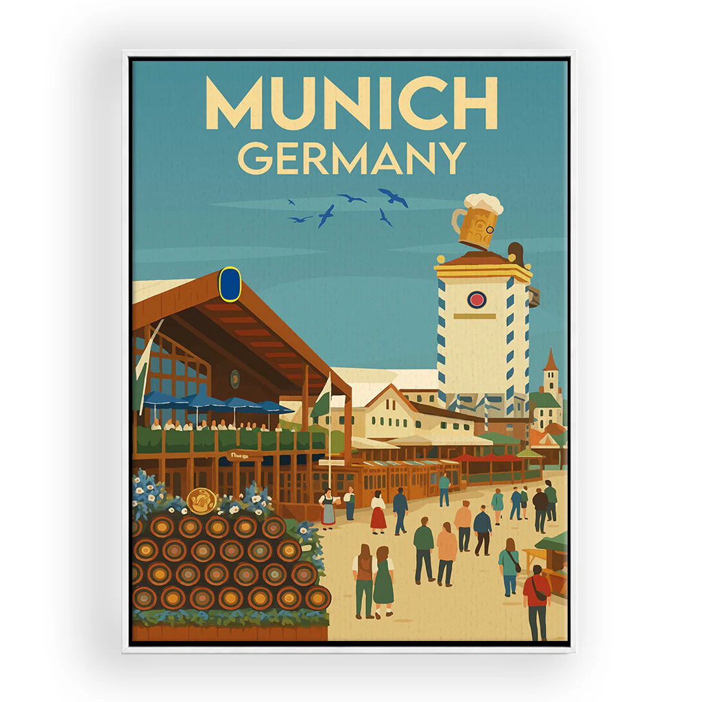 munich-oktoberfest leinwand_rahmen_weiss