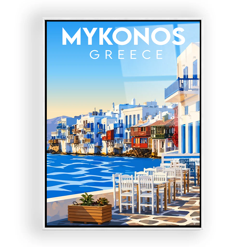 mykonos acryl_rahmen_weiss