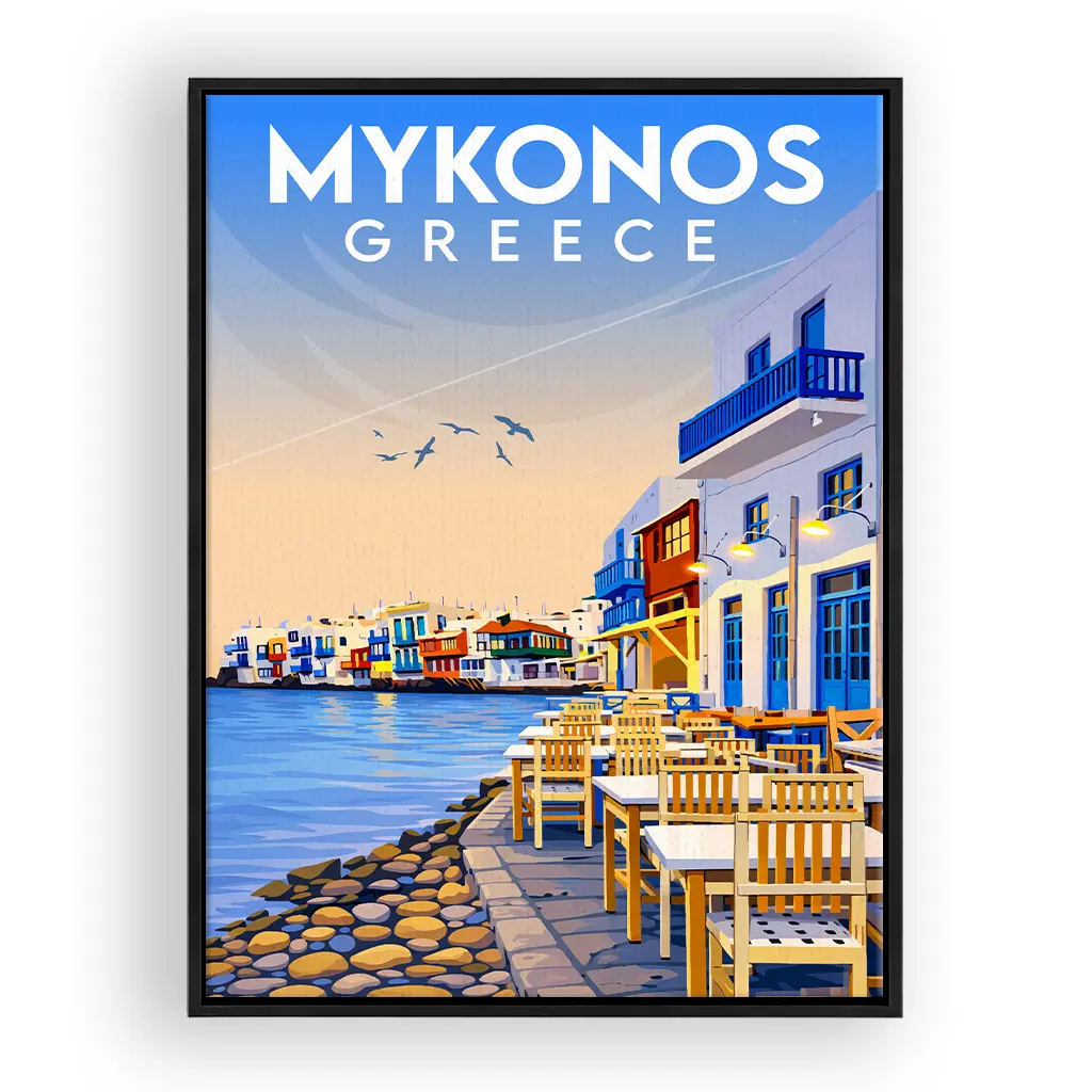 mykonos-02 leinwand_rahmen_schwarz