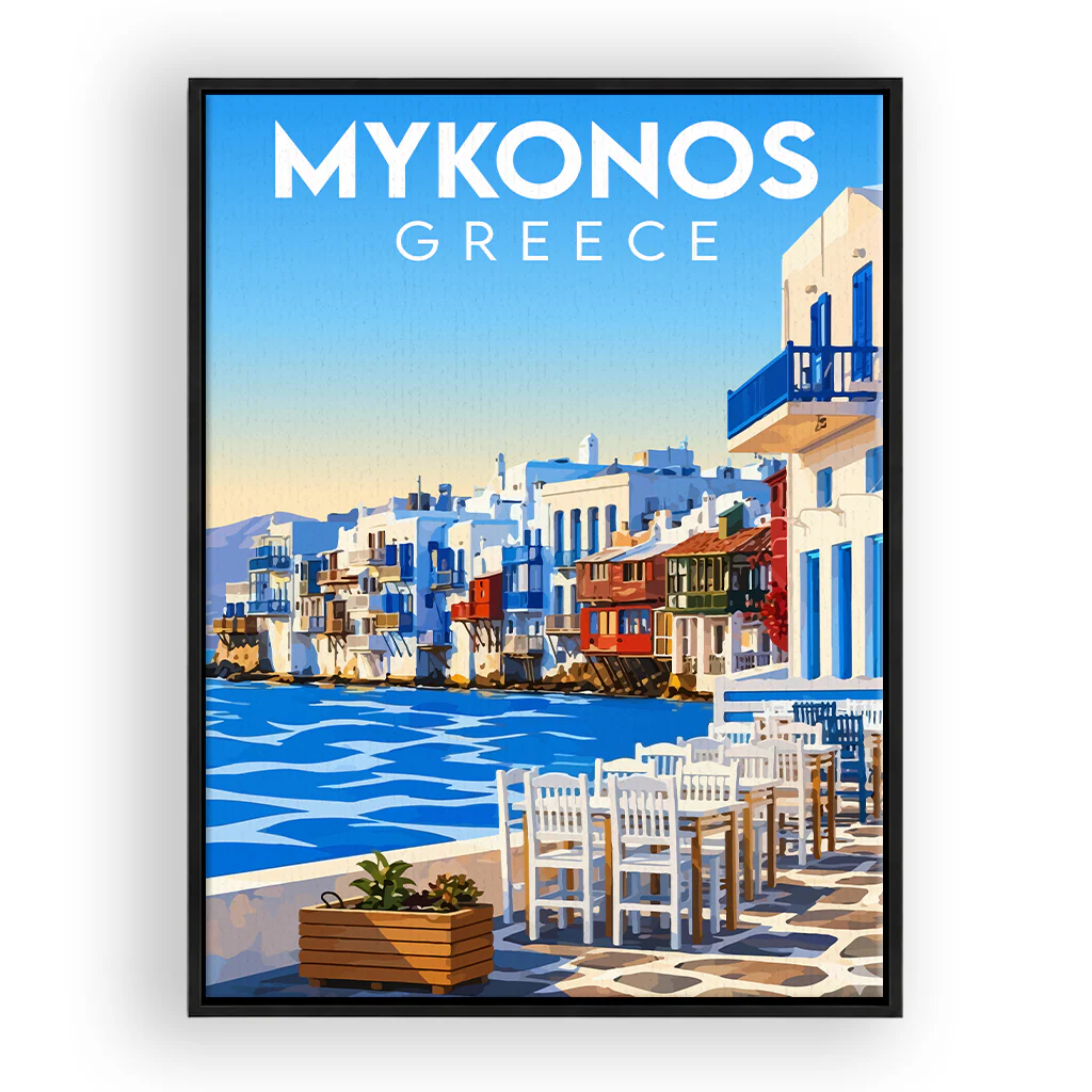 mykonos leinwand_rahmen_schwarz