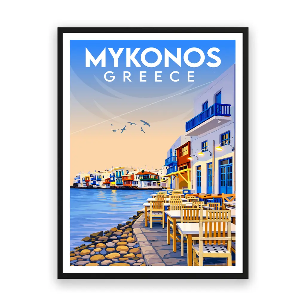 mykonos-02 poster_rahmen_schwarz