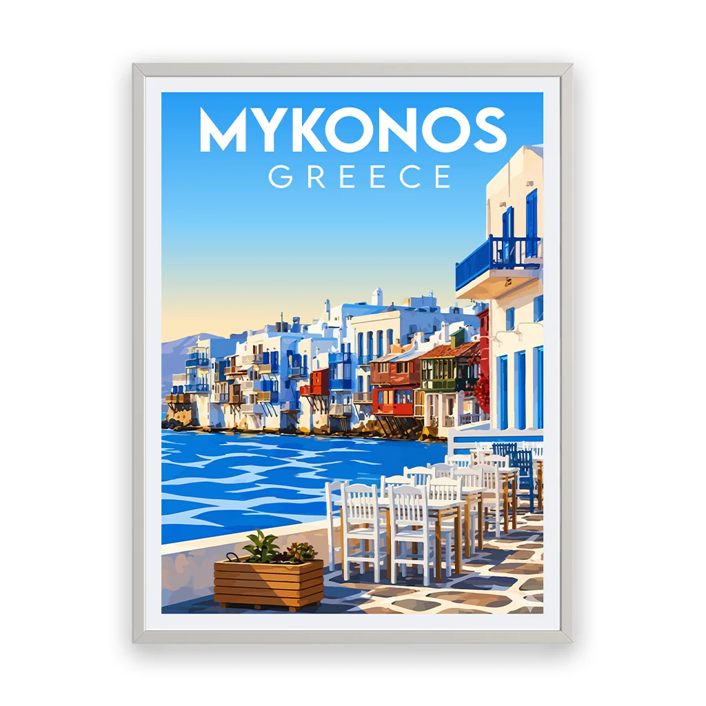 mykonos poster_rahmen_weiss