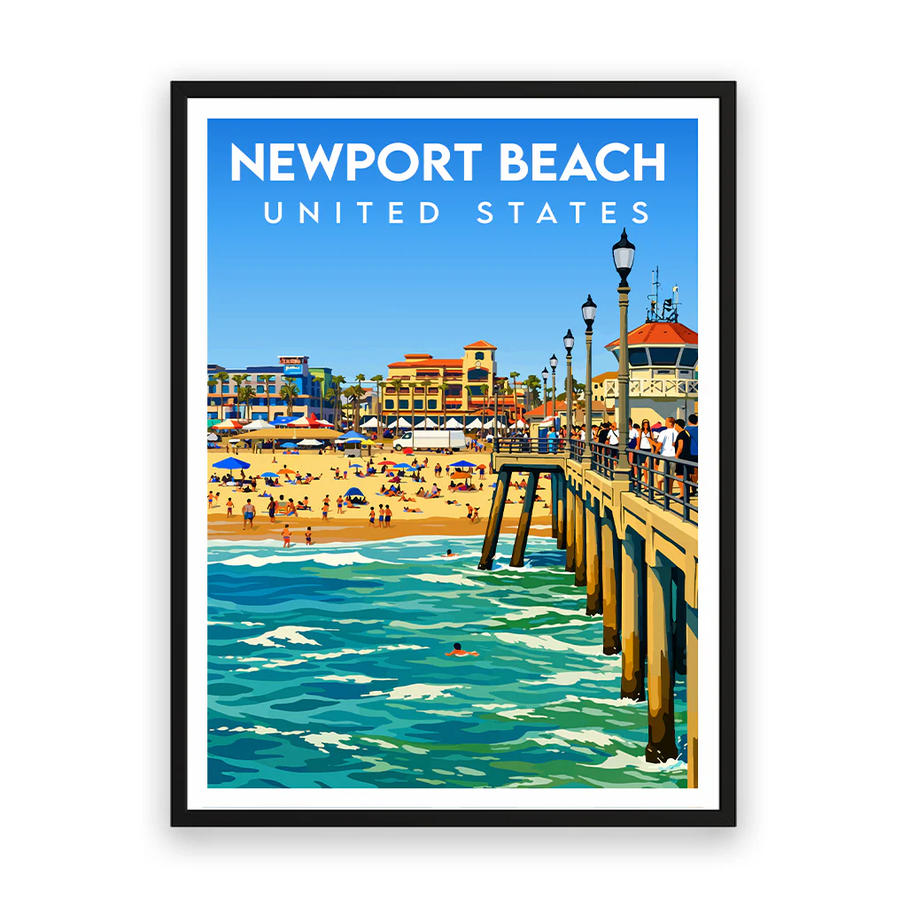 newport-beach poster_rahmen_schwarz
