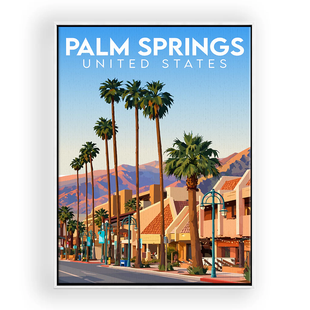 palm-springs leinwand_rahmen_weiss