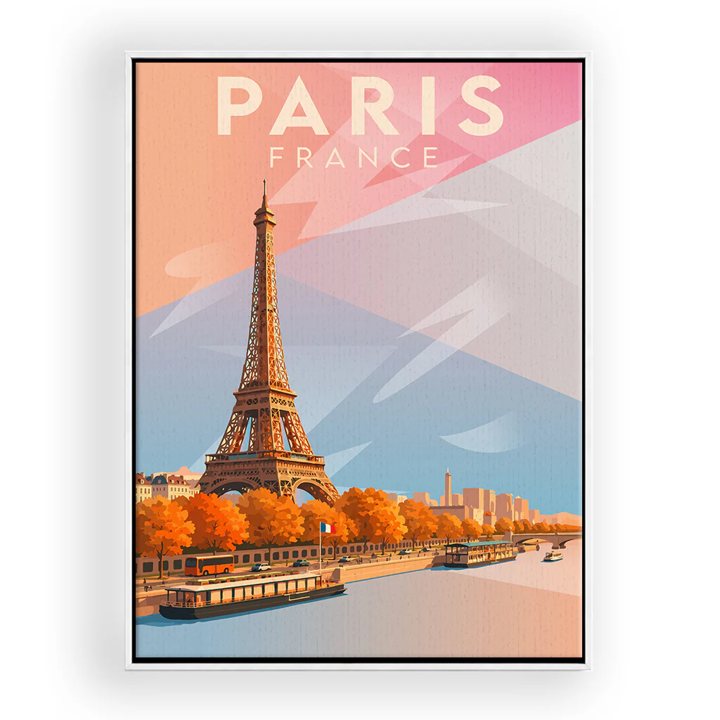 paris leinwand_rahmen_weiss
