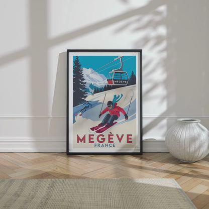 Megève Frankreich Kunstdruck
