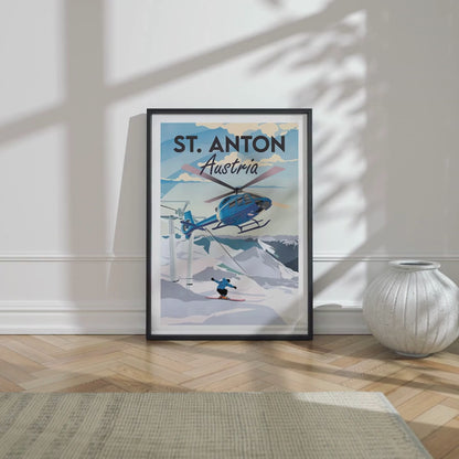 St. Anton Österreich Kunstdruck