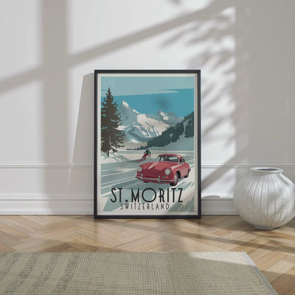 St. Moritz Schweiz Kunstdruck