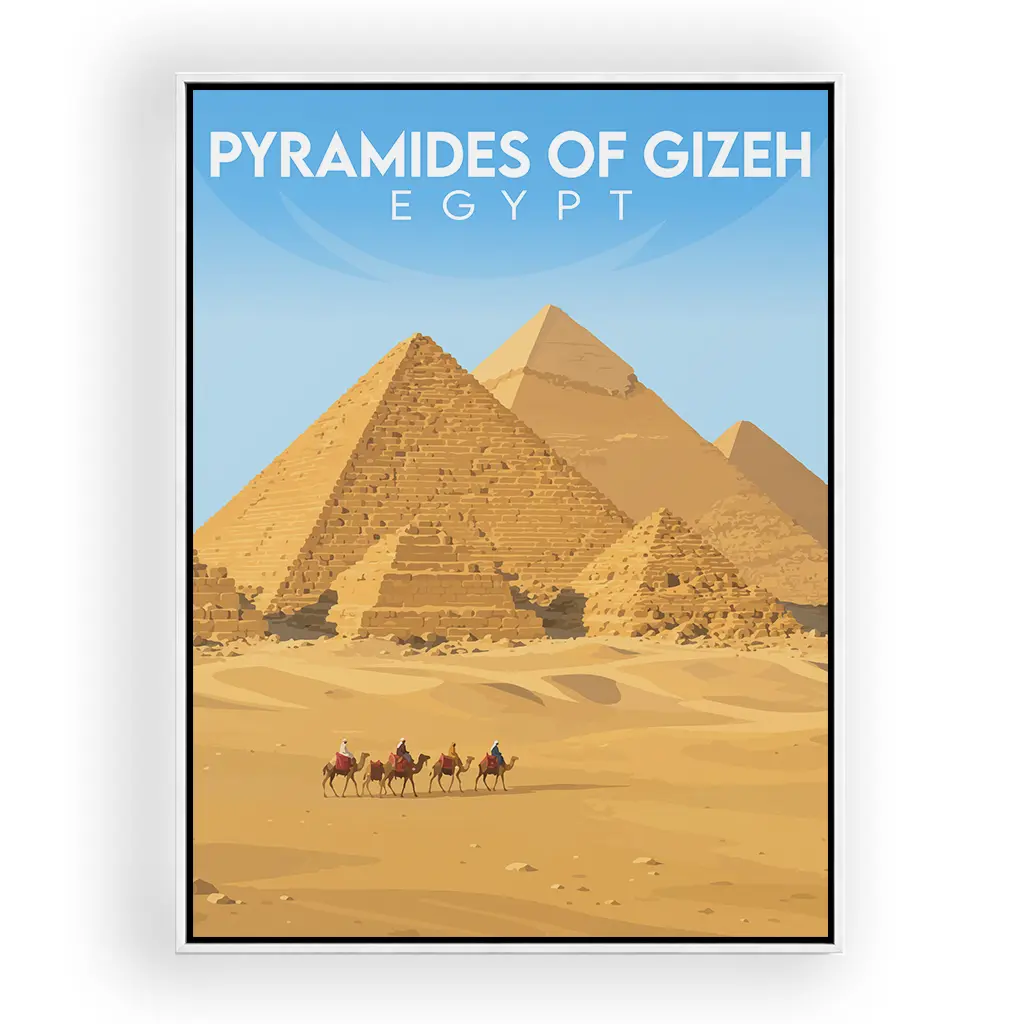 pyramides-of-gizeh alu_rahmen_weiss