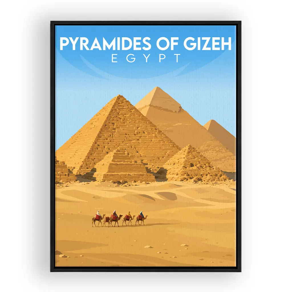 pyramides-of-gizeh leinwand_rahmen_schwarz