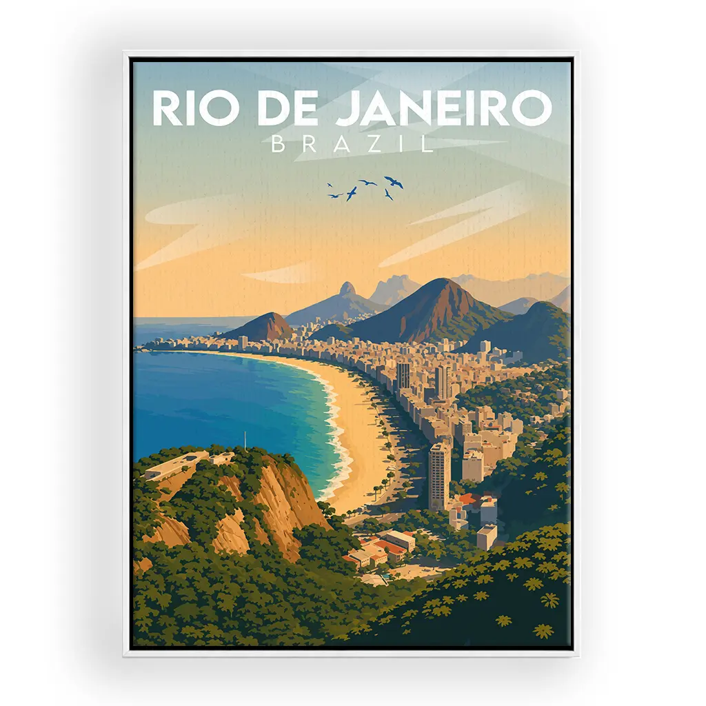 rio-de-janeiro leinwand_rahmen_weiss