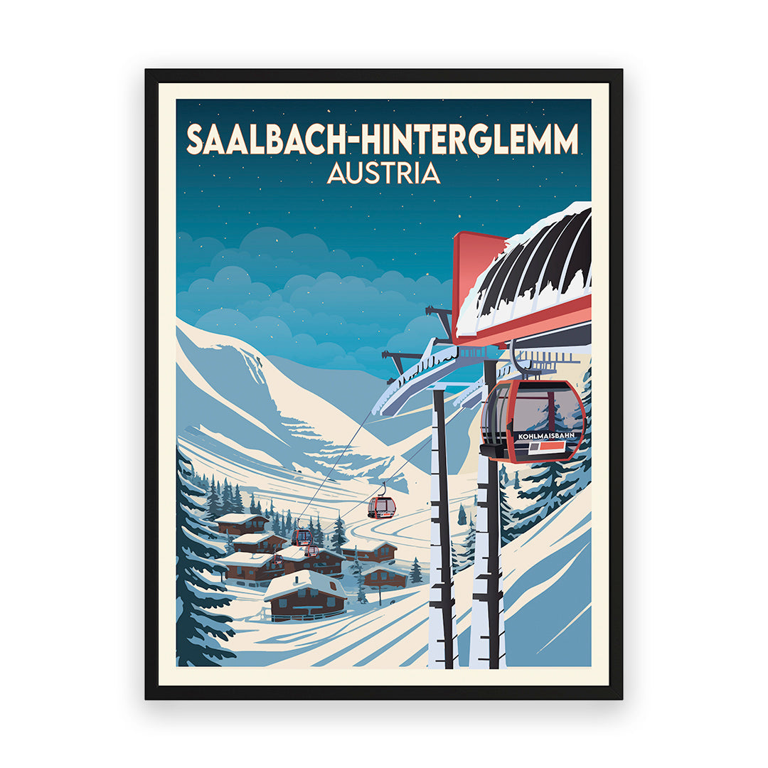 Saalbach-Hinterglemm Österreich Kunstdruck