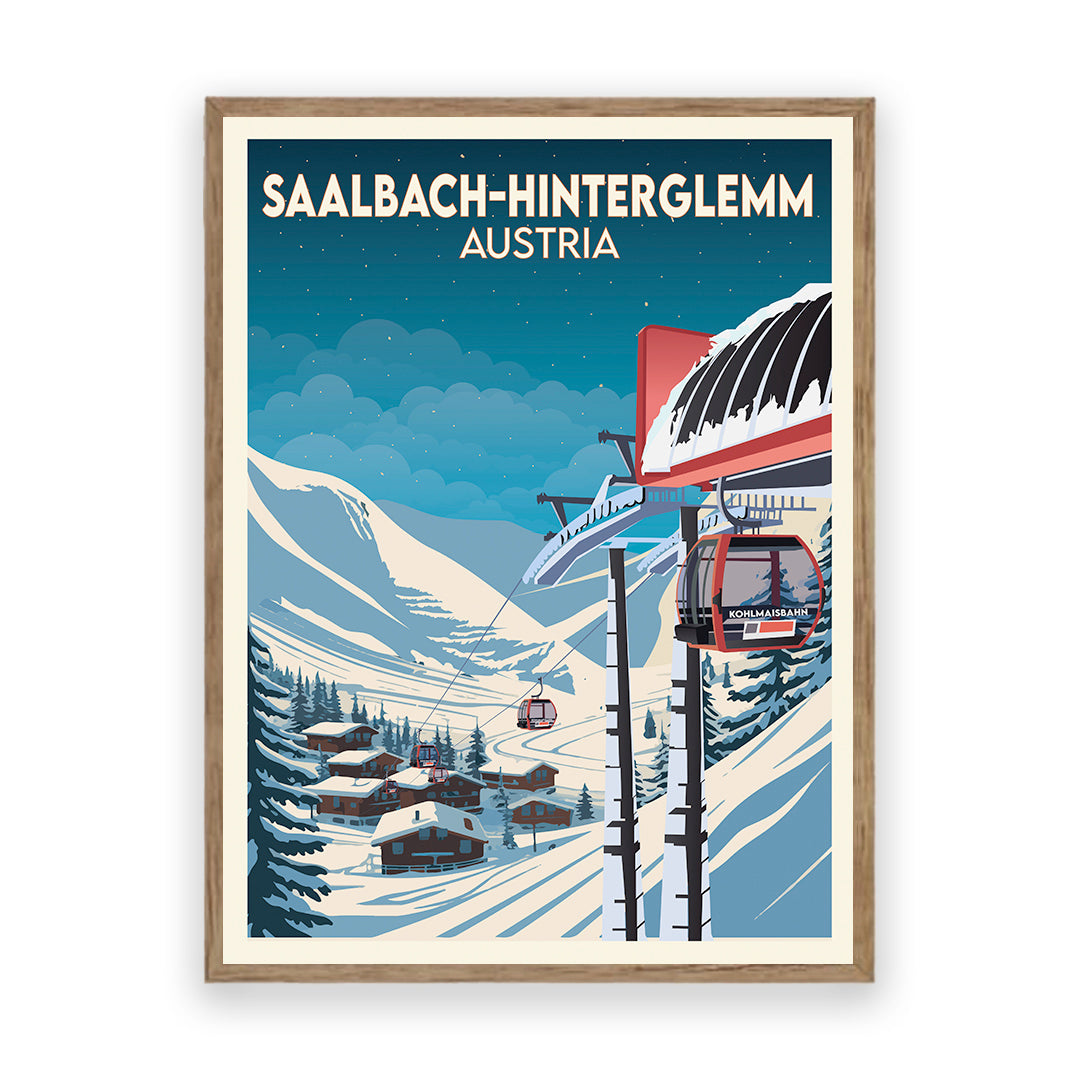 Saalbach-Hinterglemm Österreich Kunstdruck