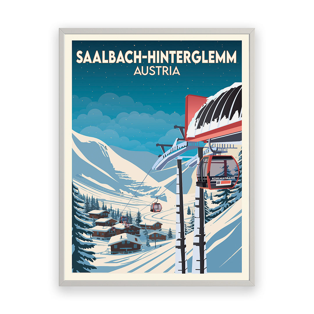 Saalbach-Hinterglemm Österreich Kunstdruck