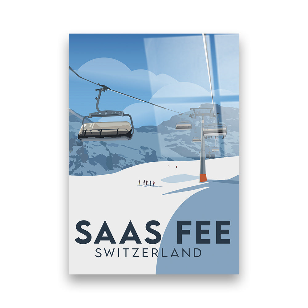 Saas Fee Schweiz Acryldruck