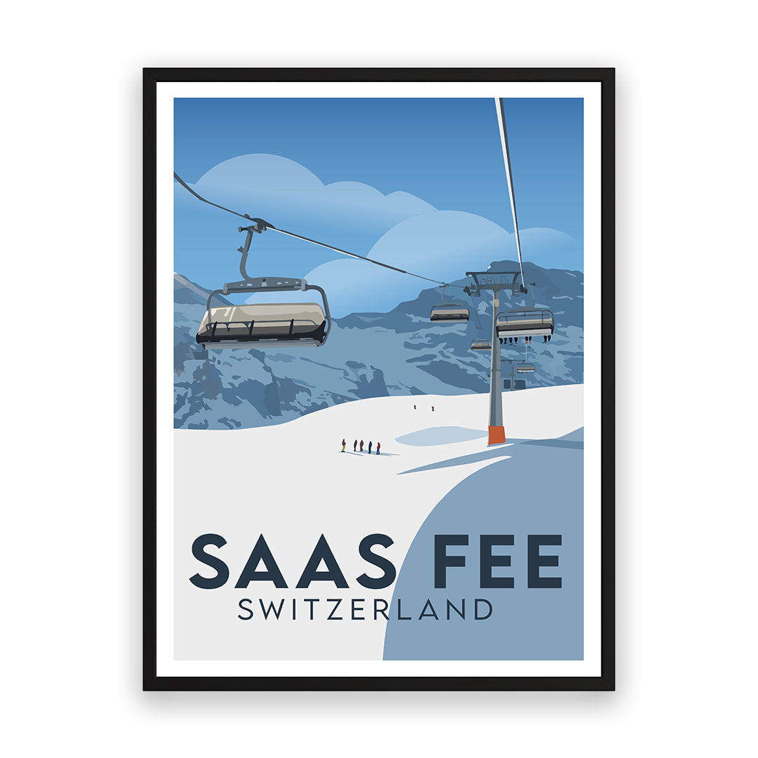 Saas Fee Schweiz Kunstdruck