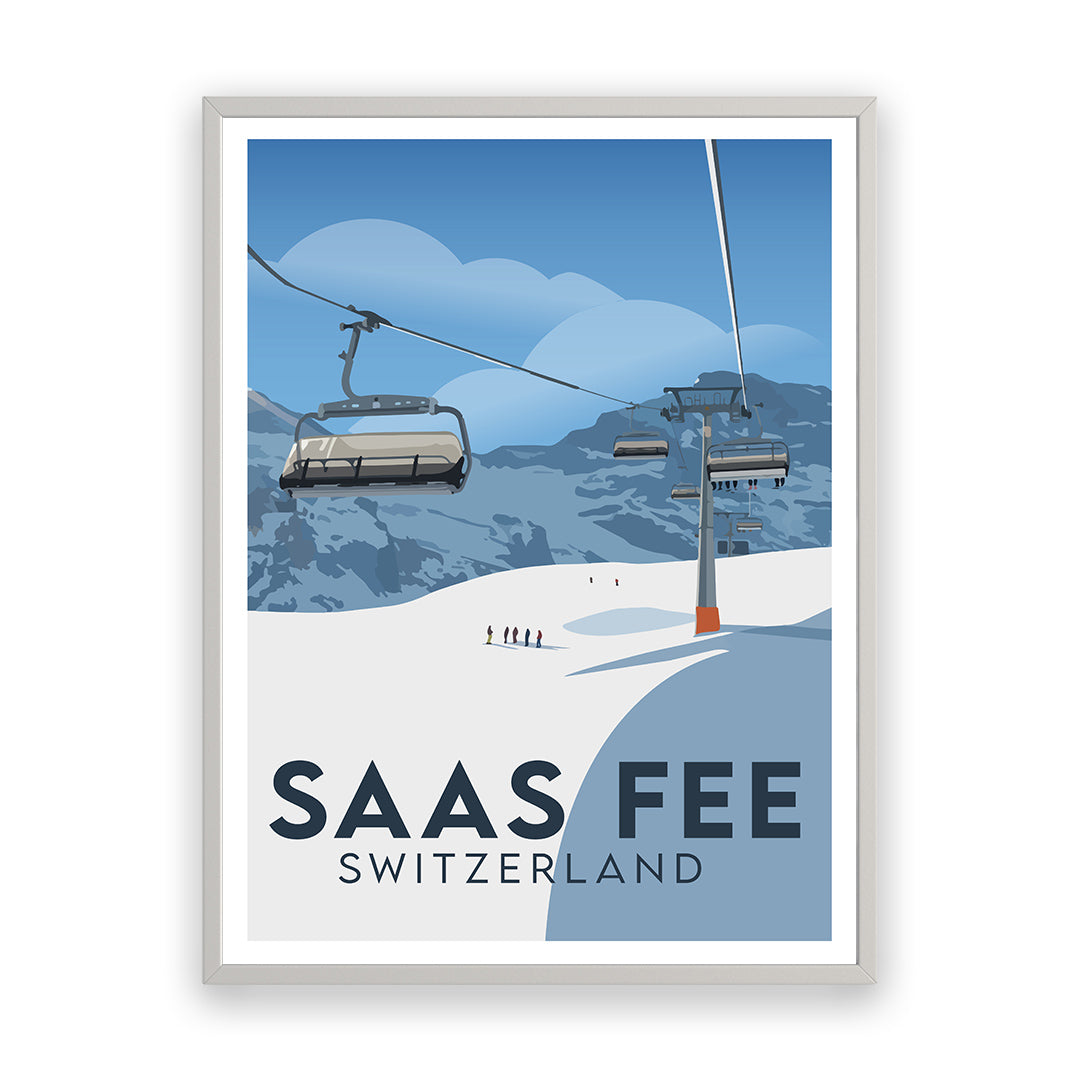 Saas Fee Schweiz Kunstdruck