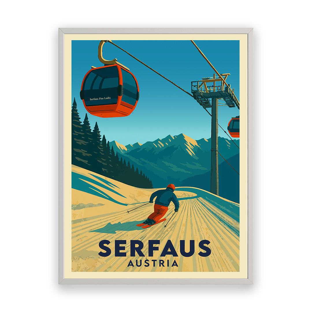Serfaus Österreich Kunstdruck