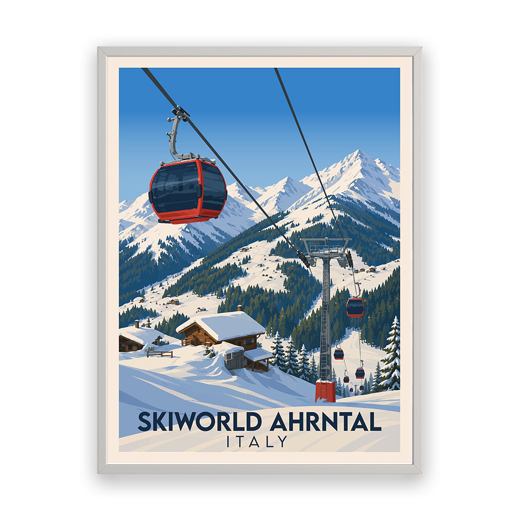 skiworld-ahrntal poster_rahmen_weiss