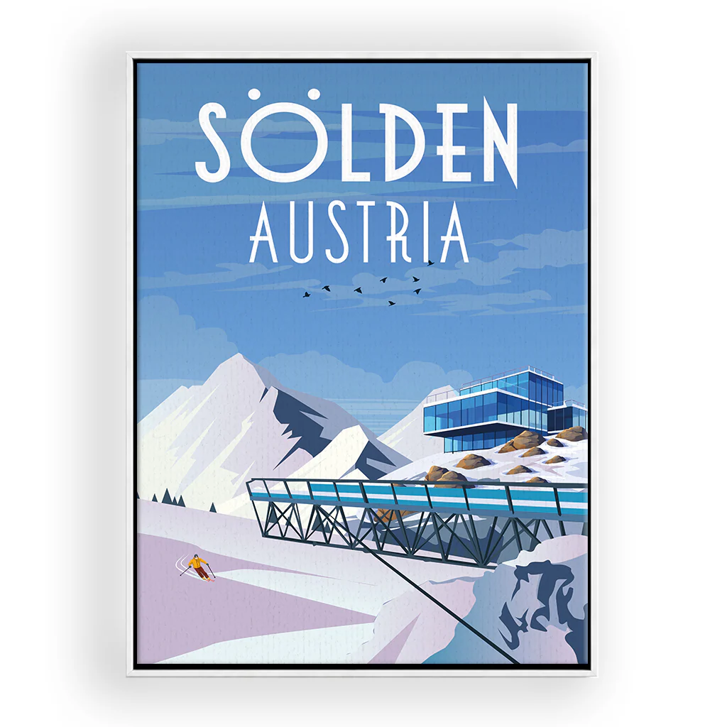 soelden Leinwand Rahmen Weiss