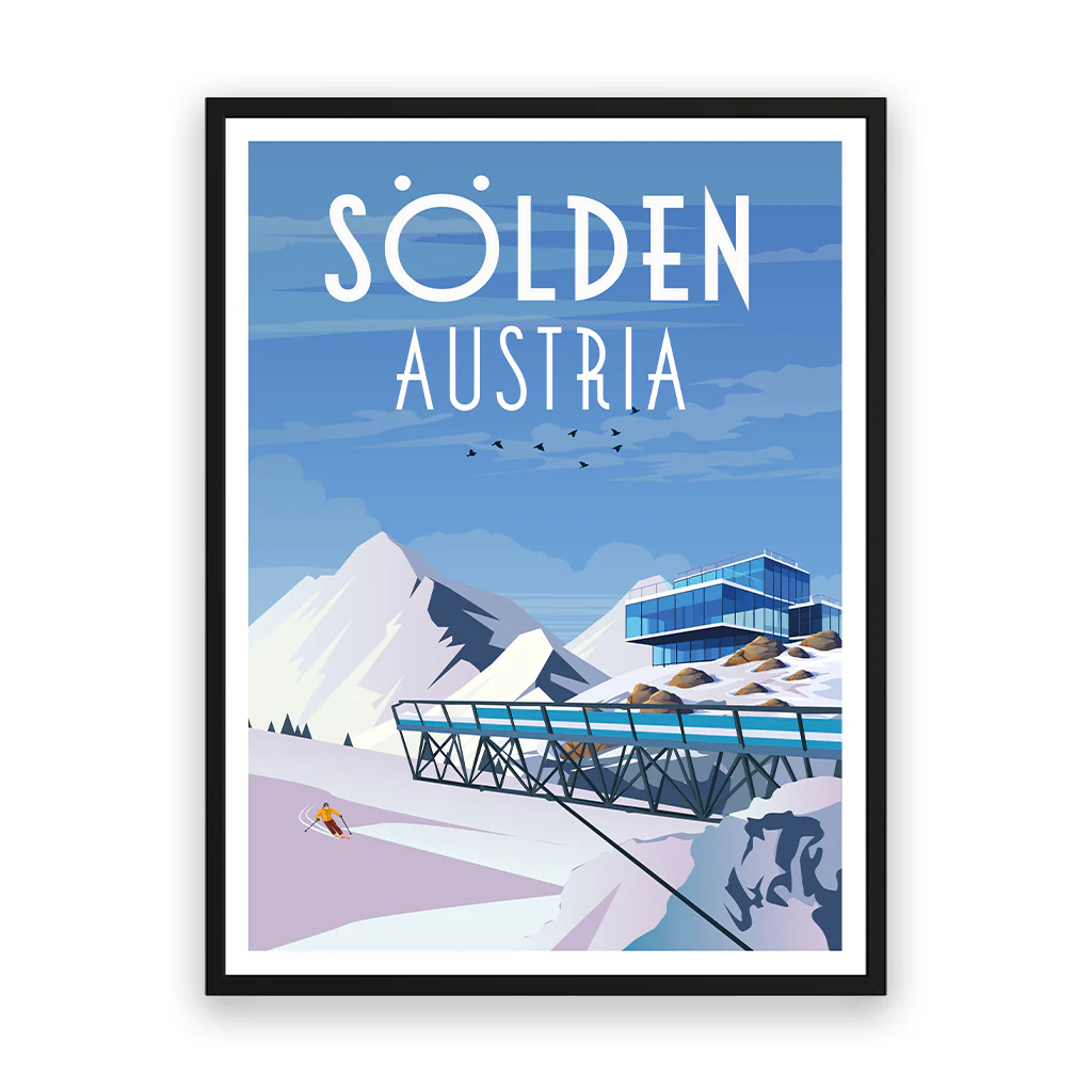 soelden Poster Rahmen Schwarz