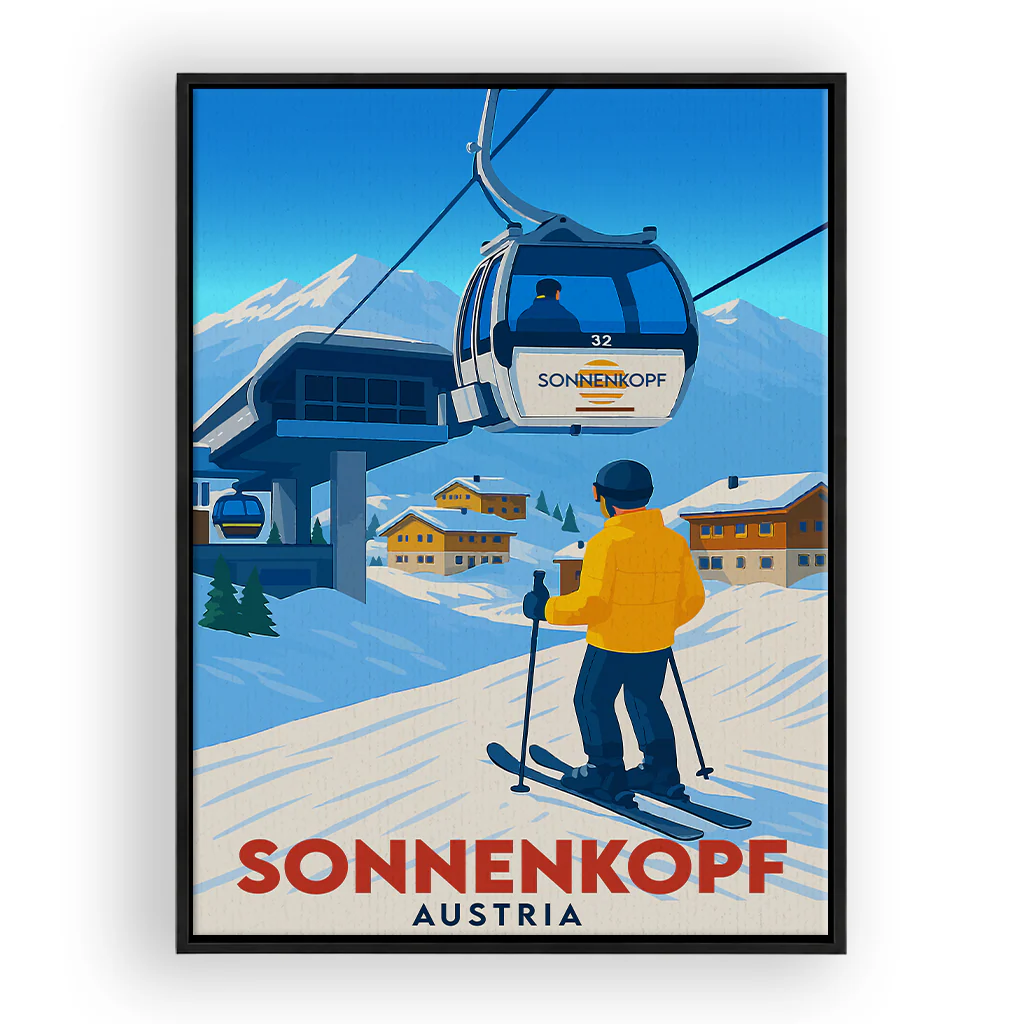 sonnenkopf leinwand_rahmen_schwarz