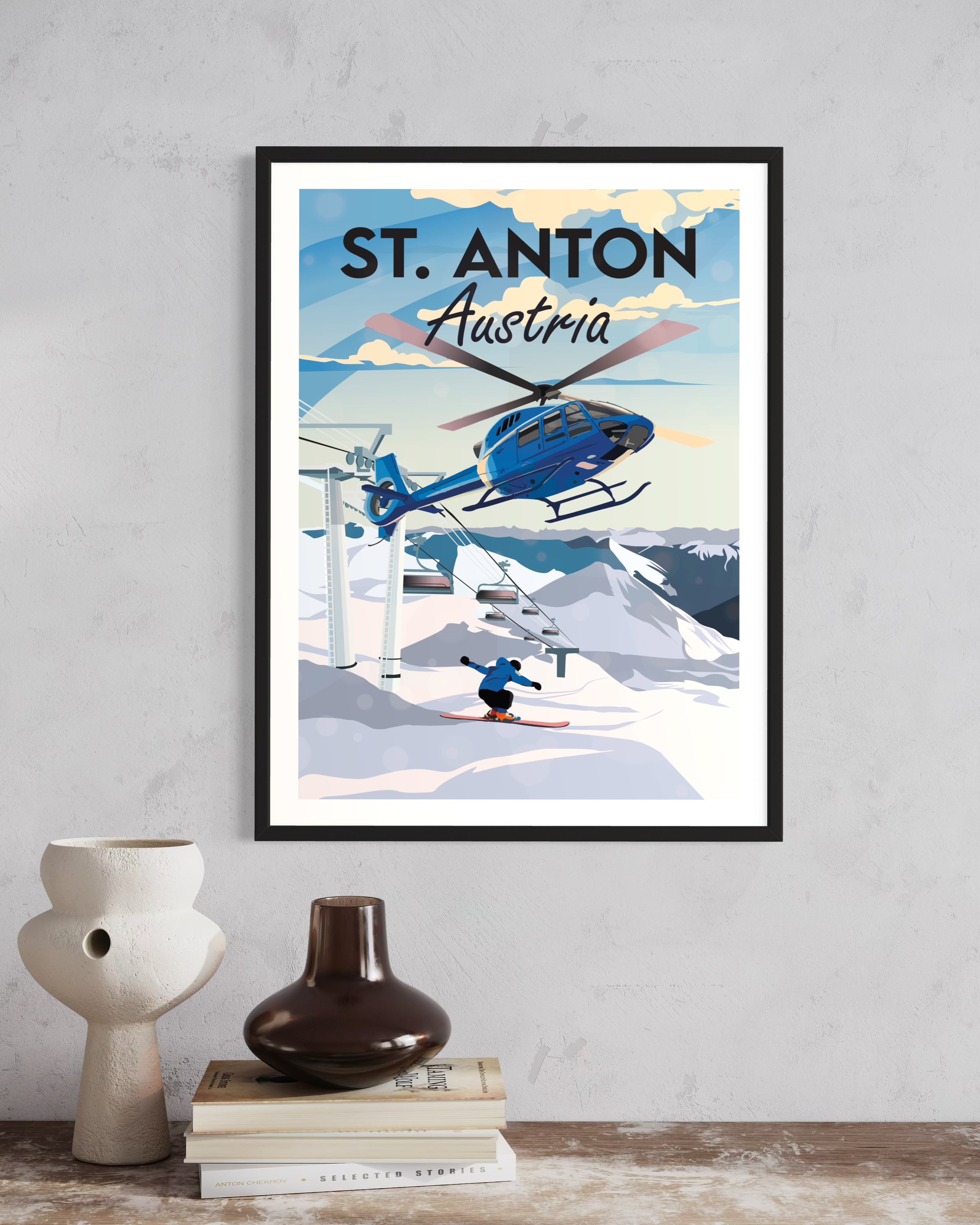 St. Anton Österreich Kunstdruck