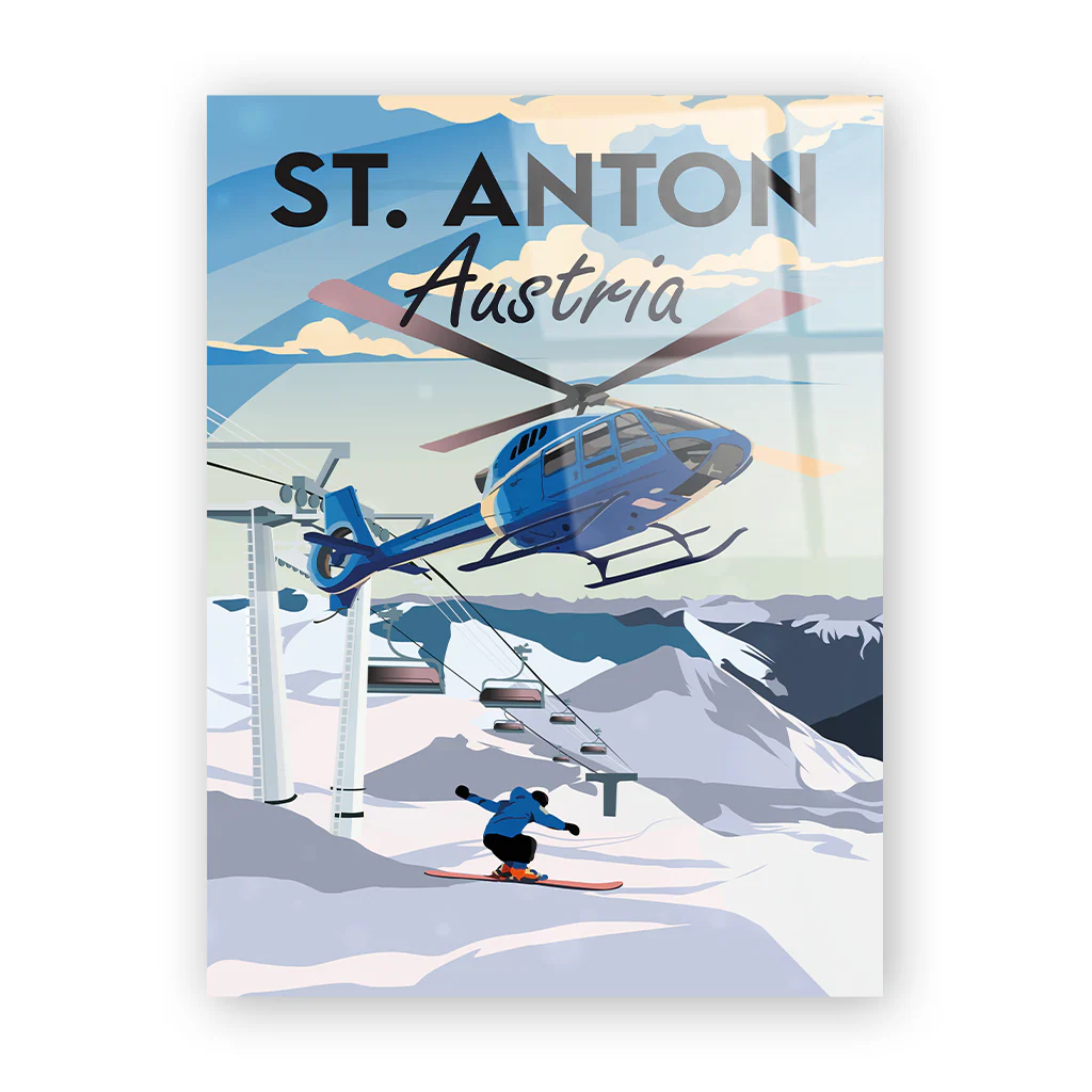 st-anton Acryl ohne Rahmen