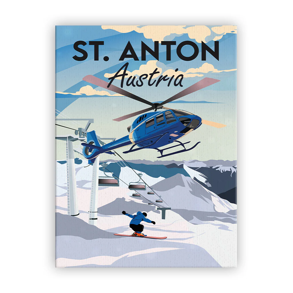 st-anton Leinwand ohne Rahmen
