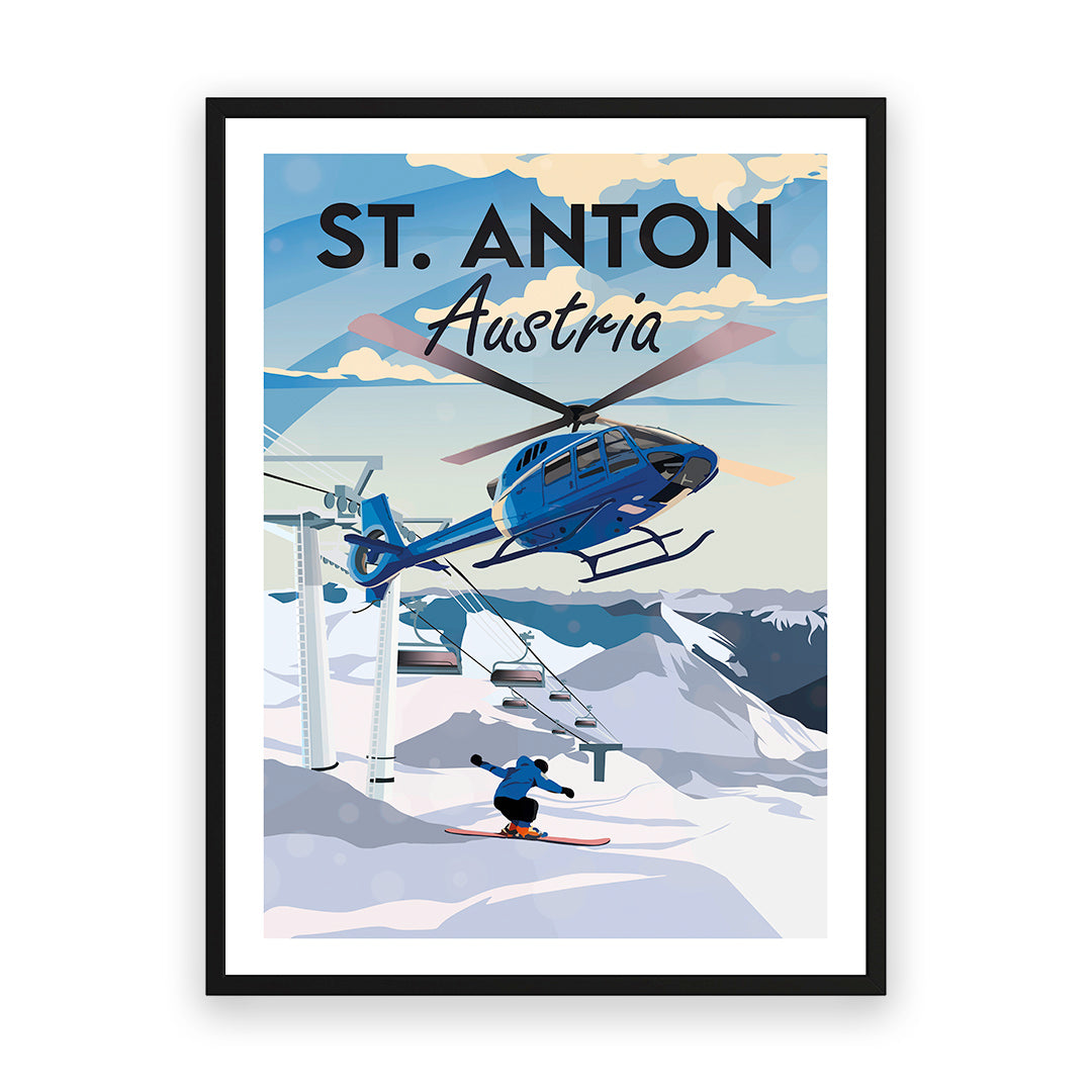 St. Anton Österreich Kunstdruck