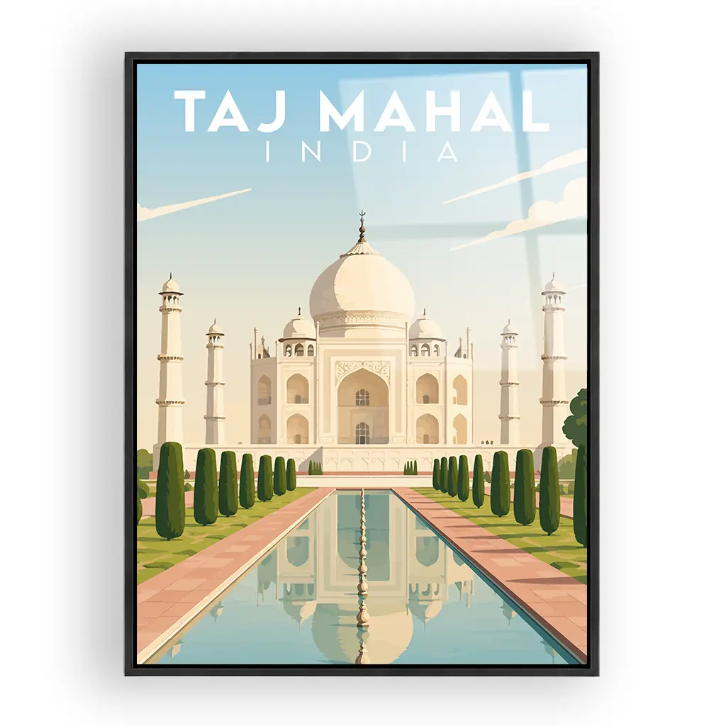 taj-mahal acryl_rahmen_schwarz