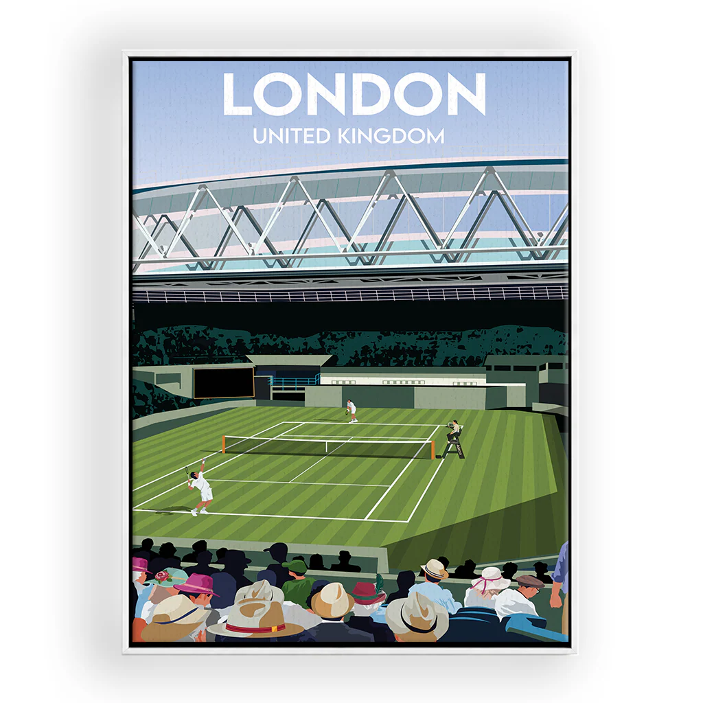 tennis-london leinwand_rahmen_weiss