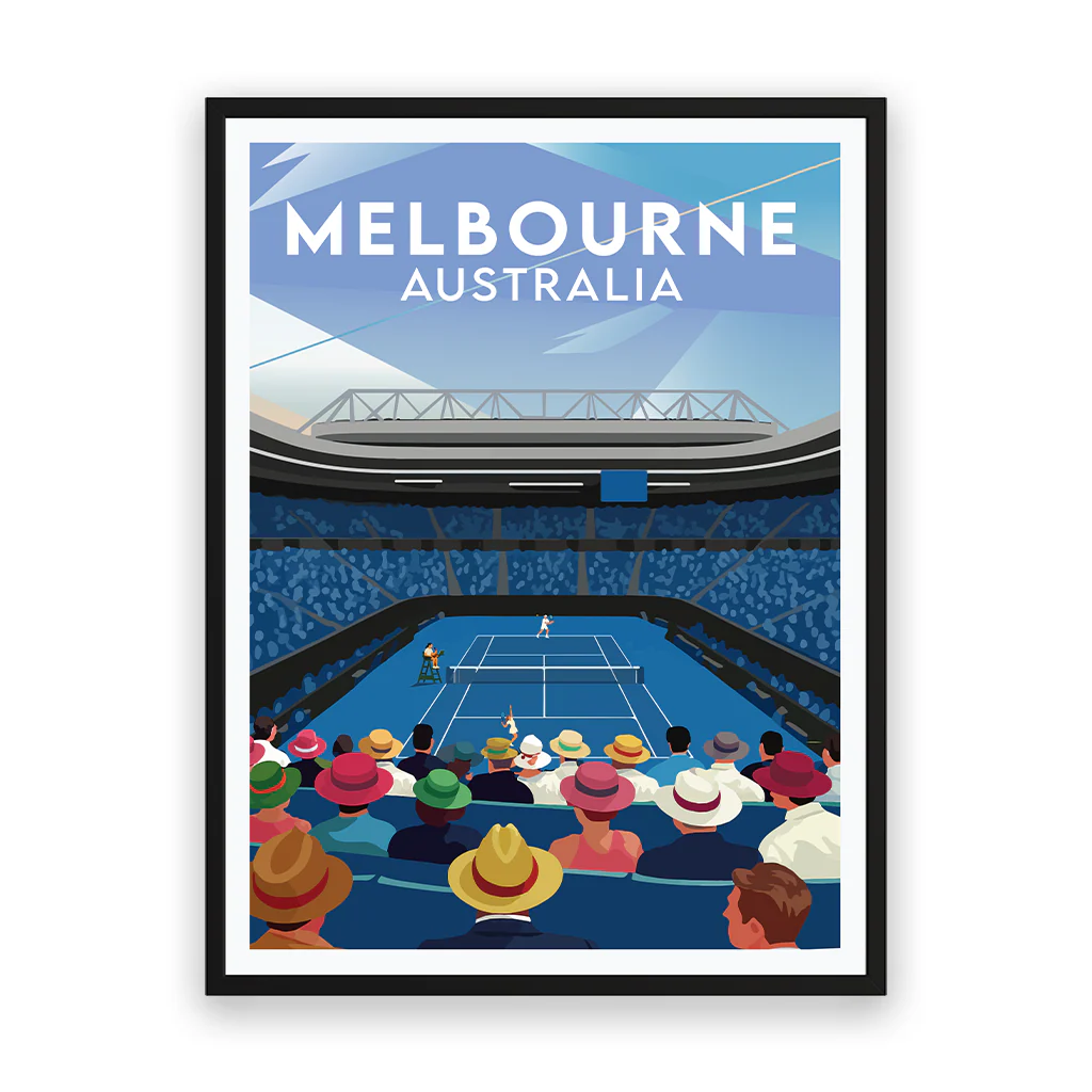 tennis-melbourne poster_rahmen_schwarz