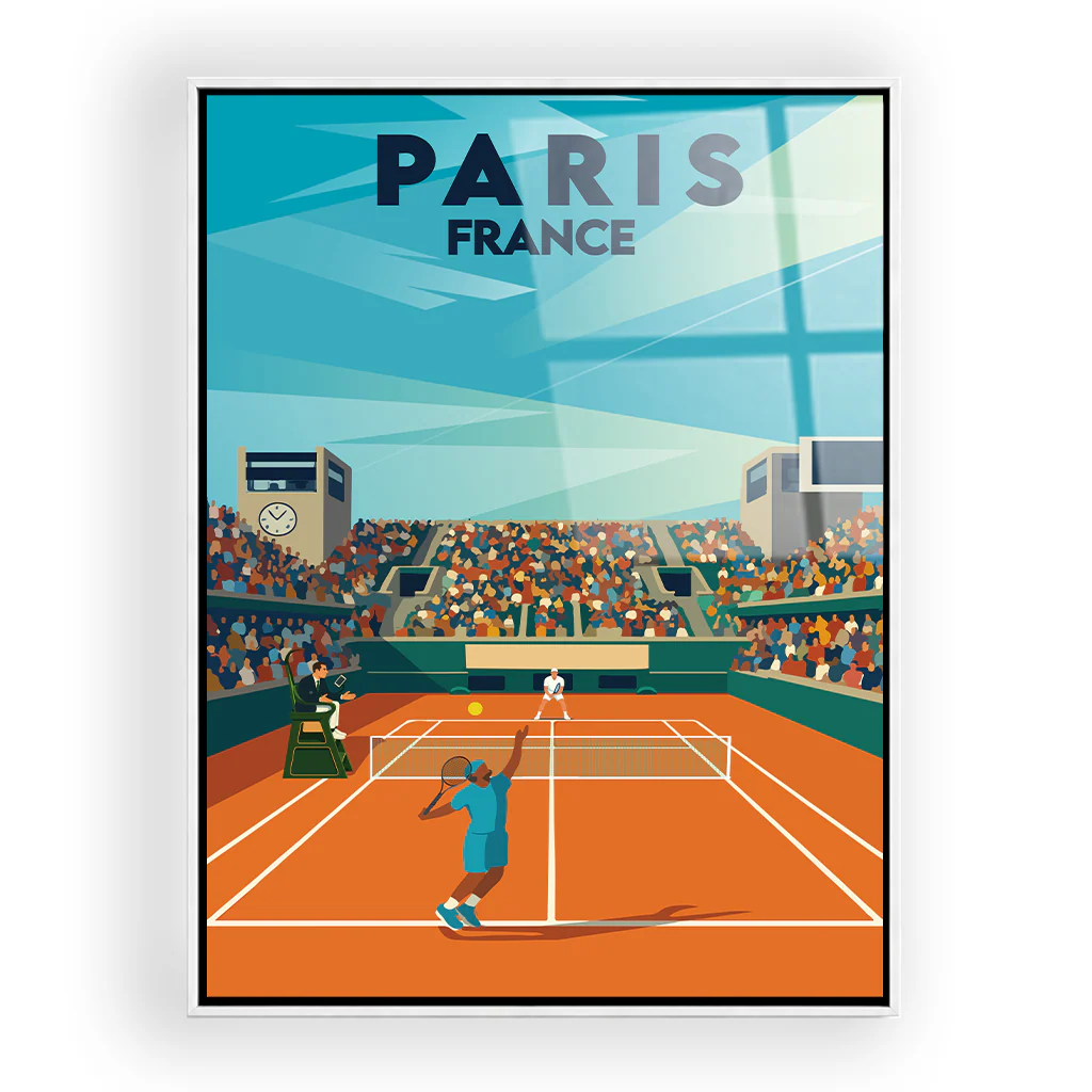 tennis-paris acryl_rahmen_weiss
