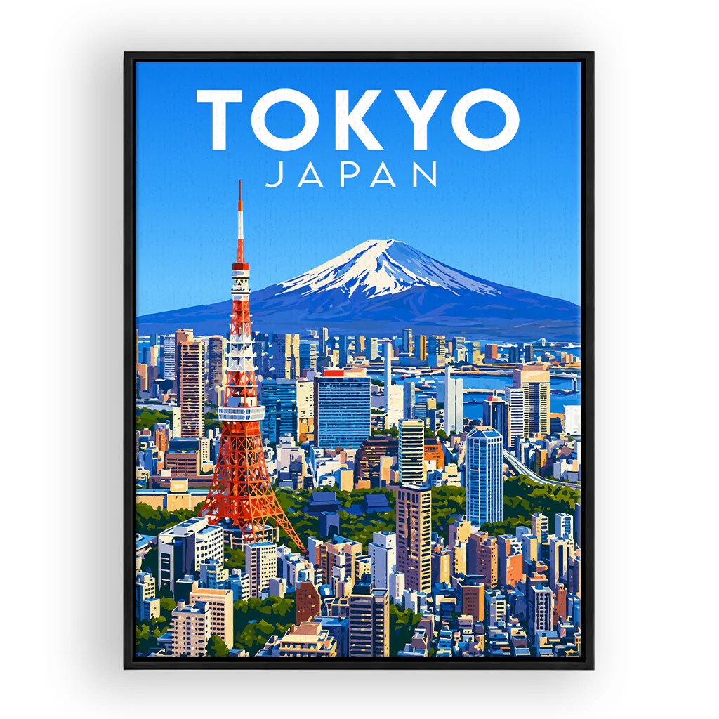 tokyo leinwand_rahmen_schwarz