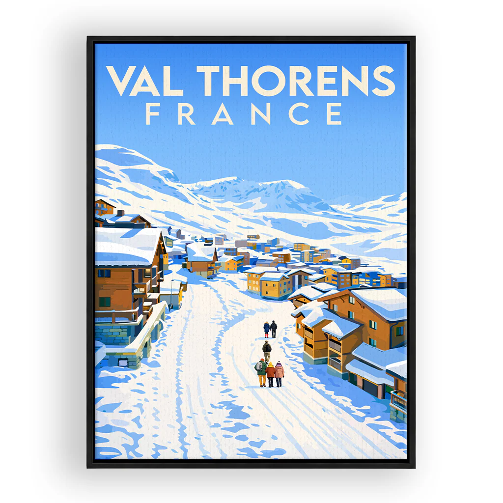 val-thorens leinwand_rahmen_schwarz