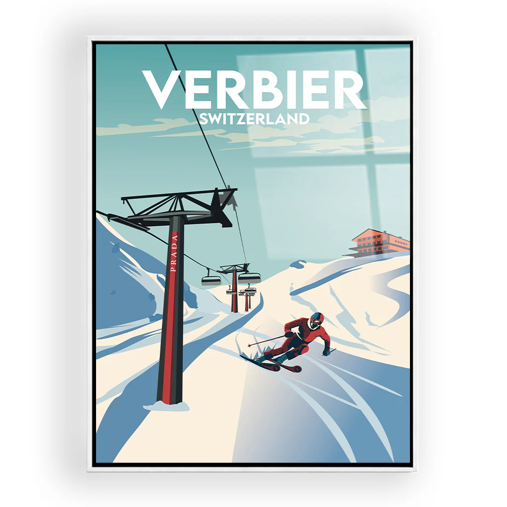 verbier Acryl Rahmen Weiss